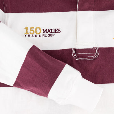 Maties Rugby Club 150th Anniversary Maroon Striped Cotton Crop Jersey