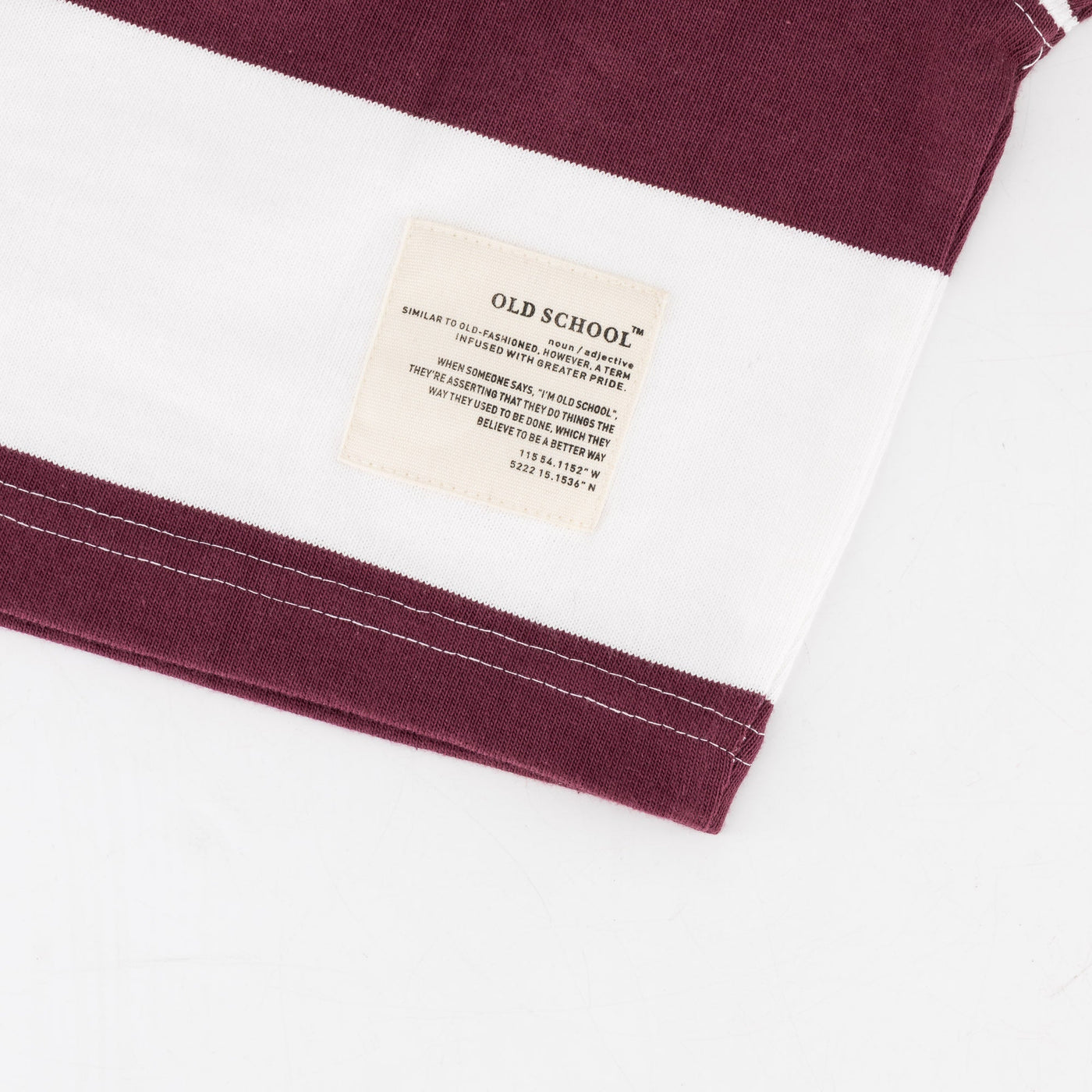 Maties Rugby Club 150th Anniversary Maroon Striped Cotton Crop Jersey
