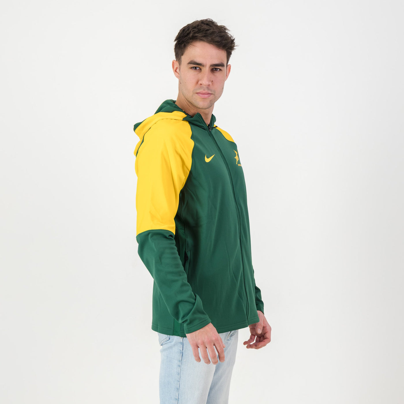 Springboks Nike Full-Zip Hoodie: Warm, Durable, Green Rugby Training Top