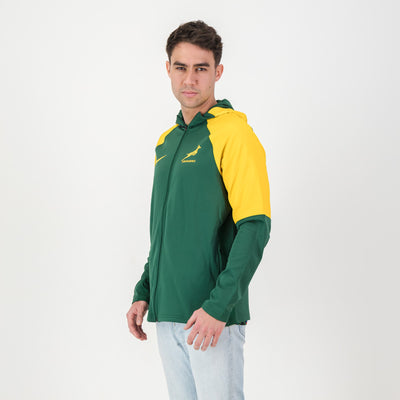 Springboks Nike Full-Zip Hoodie: Warm, Durable, Green Rugby Training Top