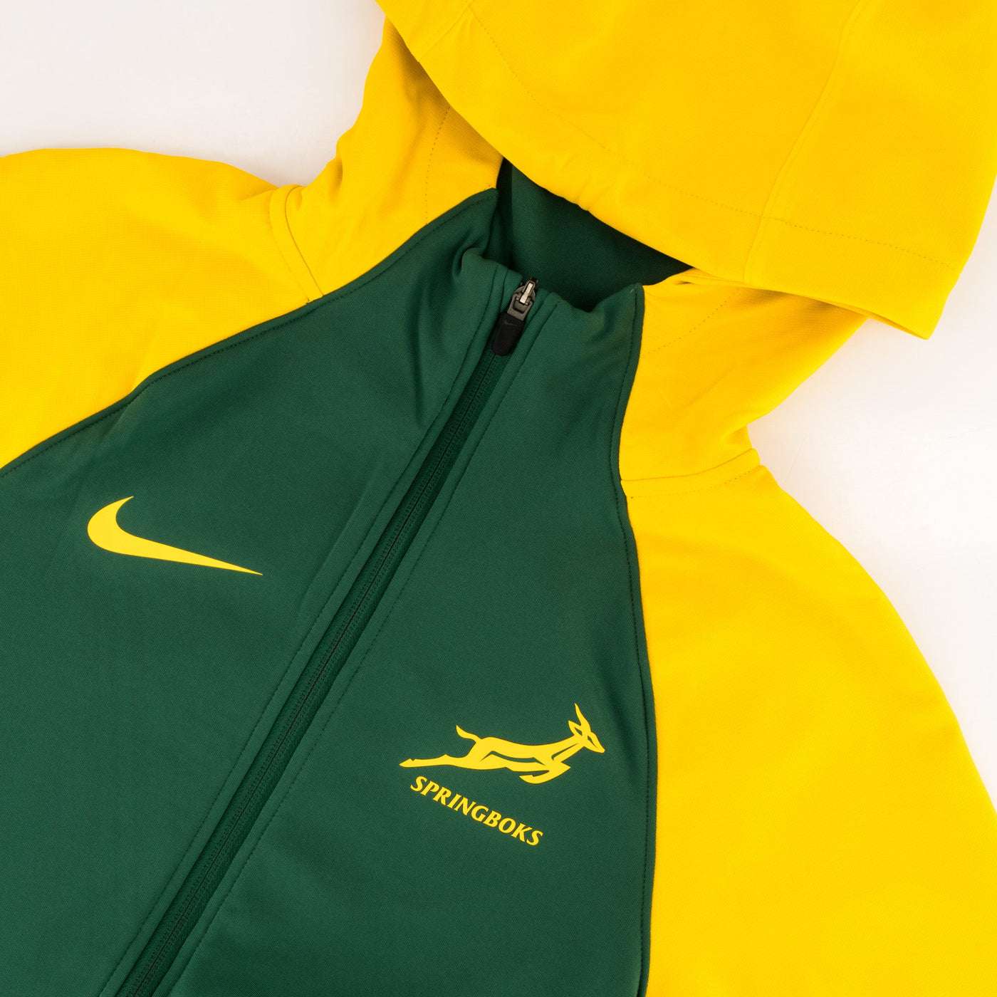 Springboks Nike Full-Zip Hoodie: Warm, Durable, Green Rugby Training Top