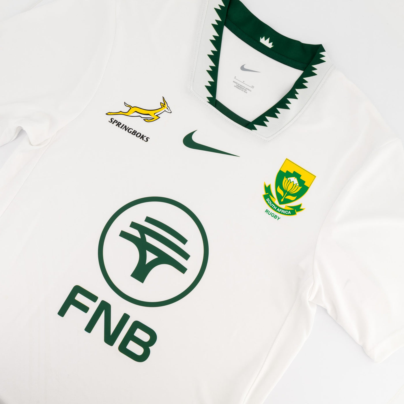 Official Springboks Stadium Away Rugby Jersey - Durable Fan-Ready White Kit