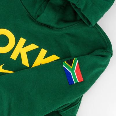 Official Nike Springboks Youth Bokke Hoodie - Cozy Green Fleece Pullover