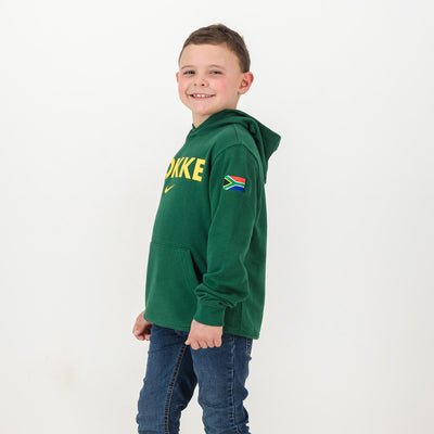 Official Nike Springboks Youth Bokke Hoodie - Cozy Green Fleece Pullover