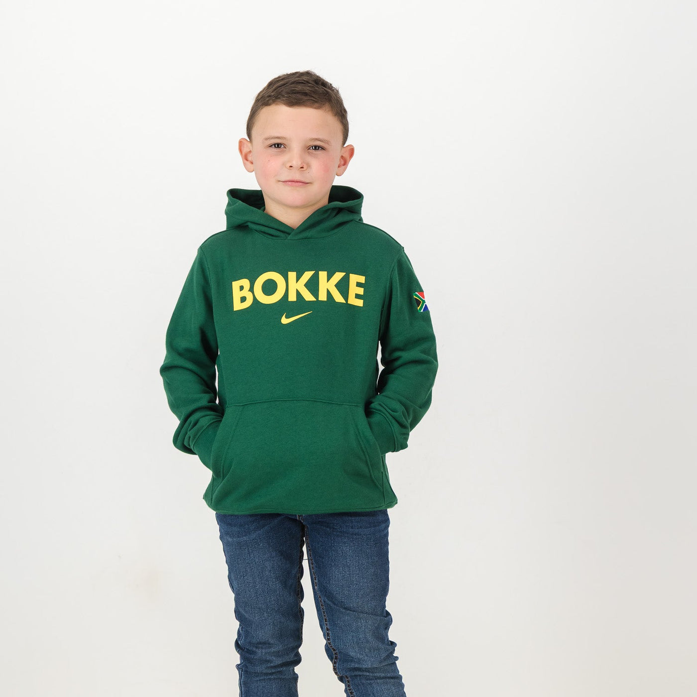 Official Nike Springboks Youth Bokke Hoodie - Cozy Green Fleece Pullover