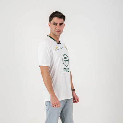 Official Springboks Stadium Away Rugby Jersey - Durable Fan-Ready White Kit