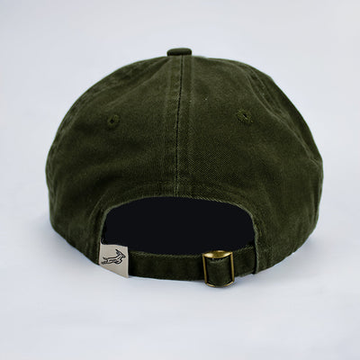 Official Springboks Military Olive Dad Cap - Stacked Logo Cotton Twill Adjustable