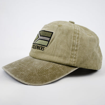 Stillknocks Military Olive Flag Dad Cap: Vintage Look, Proudly SA Embroidered Heritage