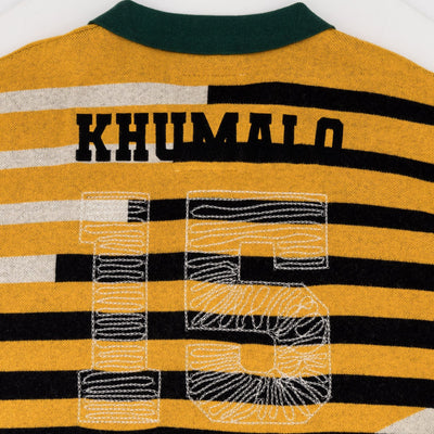 Doctor Khumalo Ivory Knit Soccer Jersey - Premium Cotton Wool Blend Fan Apparel