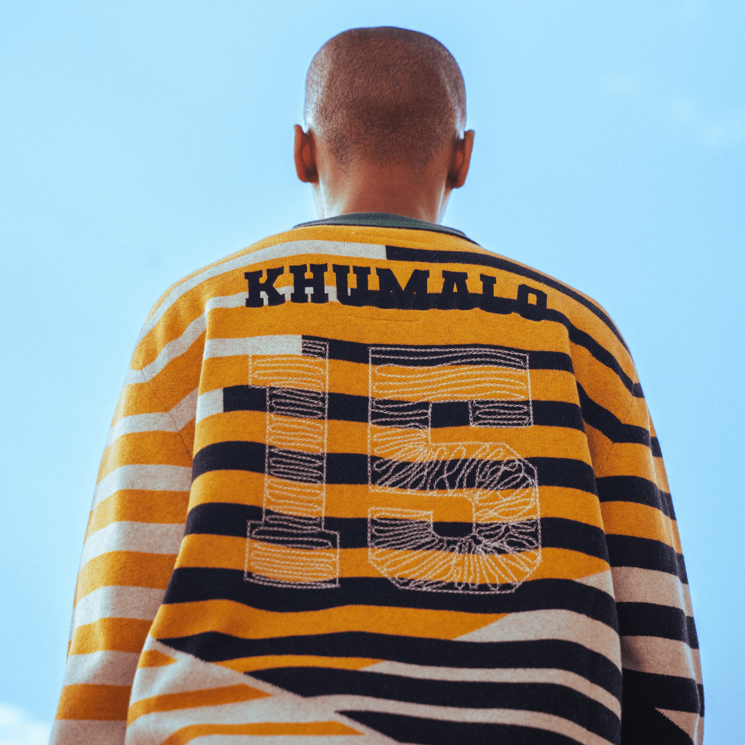 Doctor Khumalo Ivory Knit Soccer Jersey - Premium Cotton Wool Blend Fan Apparel