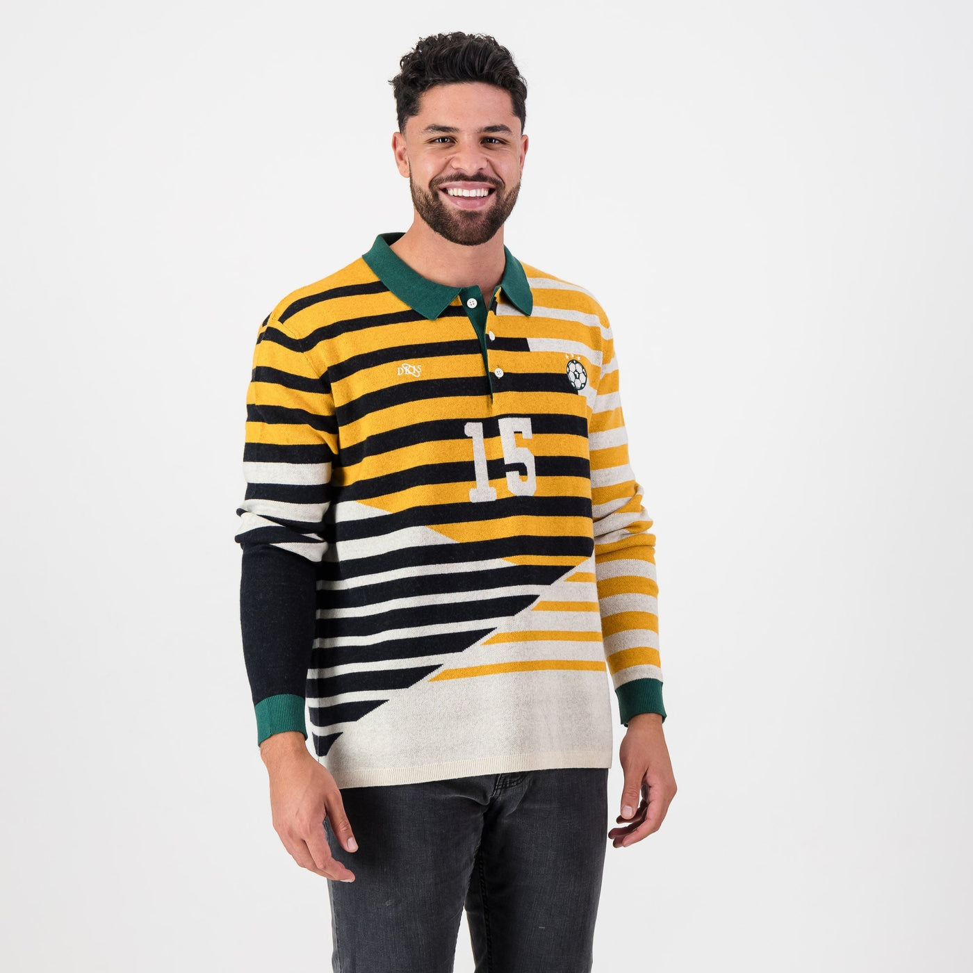 Doctor Khumalo Ivory Knit Soccer Jersey - Premium Cotton Wool Blend Fan Apparel