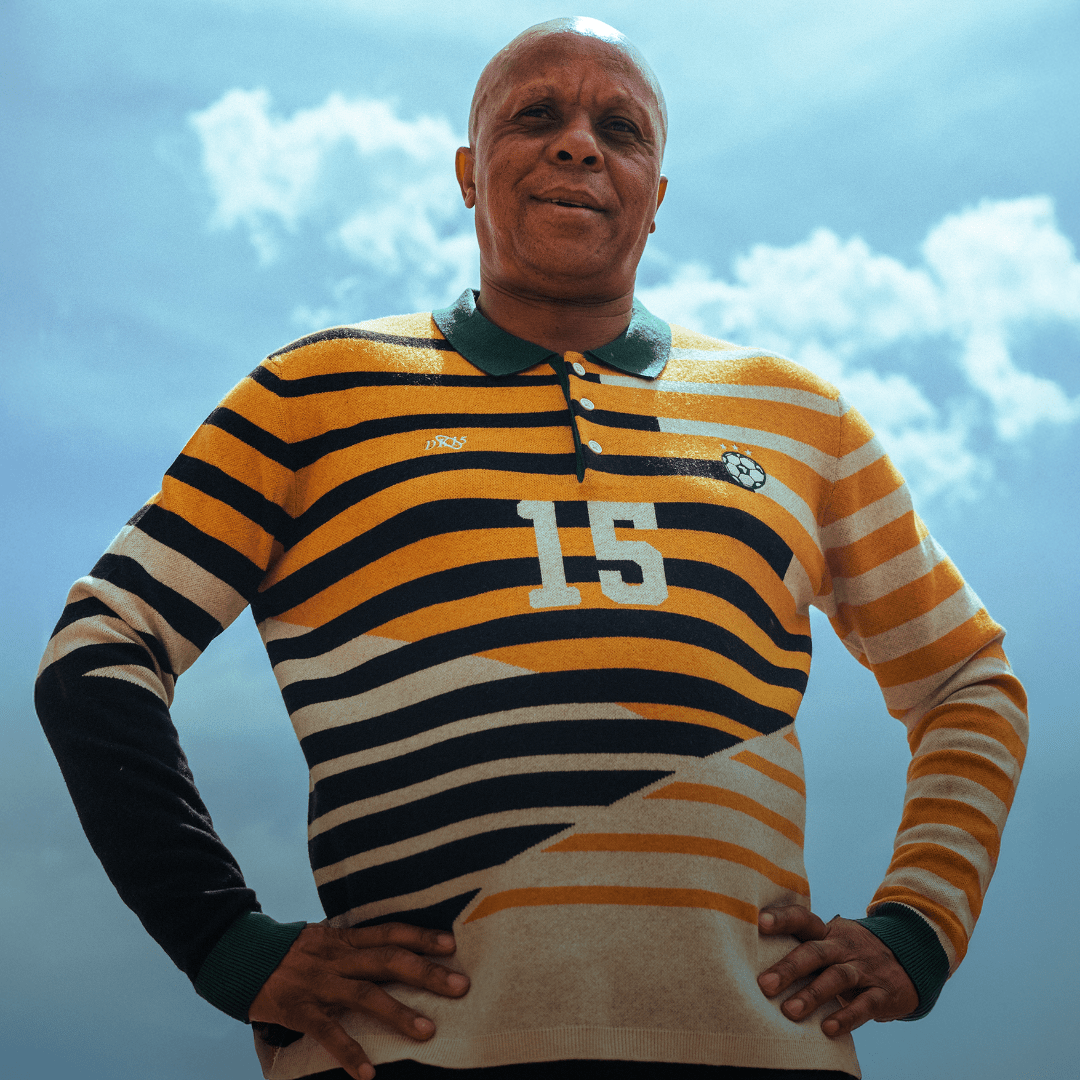 Doctor Khumalo Ivory Knit Soccer Jersey - Premium Cotton Wool Blend Fan Apparel