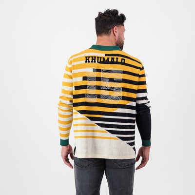 Doctor Khumalo Ivory Knit Soccer Jersey - Premium Cotton Wool Blend Fan Apparel
