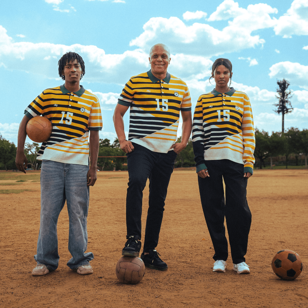 Iconic Doc Khumalo Signature Ivory Knit Jersey - Short Sleeve Football Legend Apparel