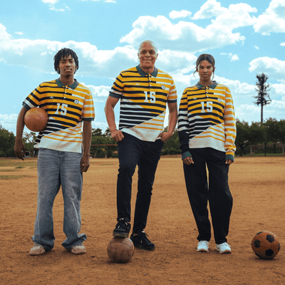 Iconic Doc Khumalo Signature Ivory Knit Jersey - Short Sleeve Football Legend Apparel