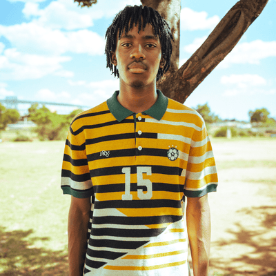 Iconic Doc Khumalo Signature Ivory Knit Jersey - Short Sleeve Football Legend Apparel