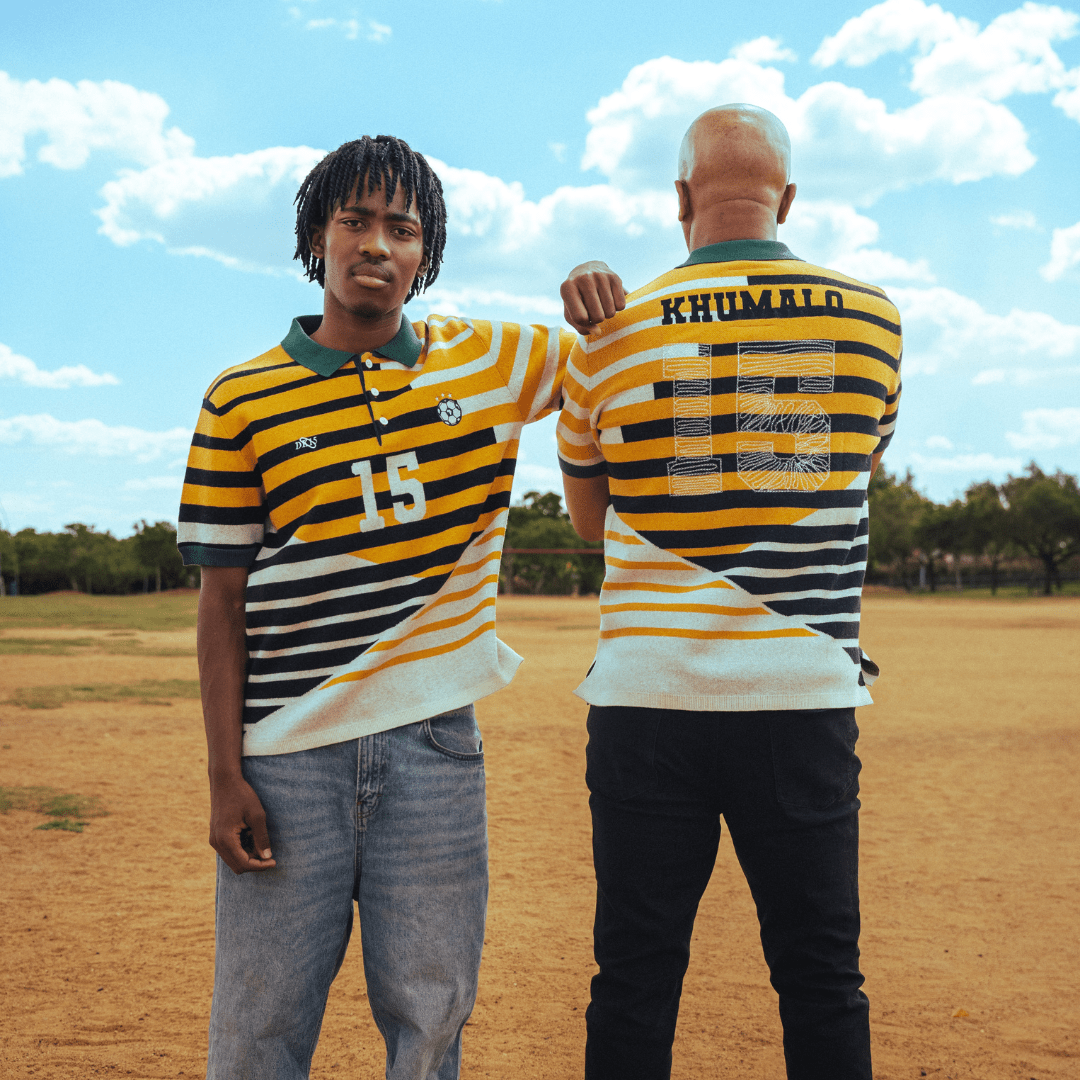 Iconic Doc Khumalo Signature Ivory Knit Jersey - Short Sleeve Football Legend Apparel