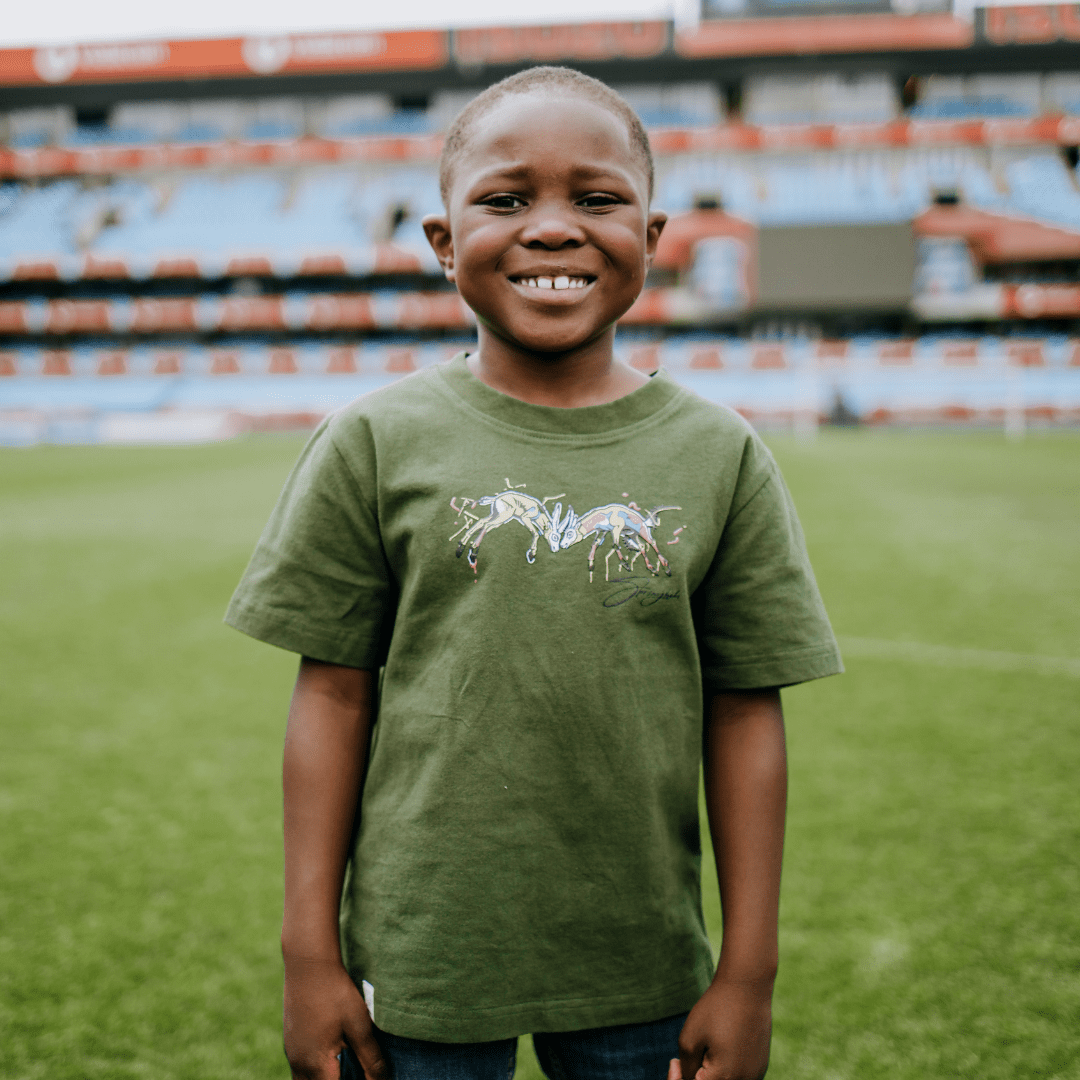 Vibrant Springboks Graffiti Kids Crew Tee: Stylish Soft Cotton Blend T-Shirt
