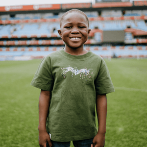 Vibrant Springboks Graffiti Kids Crew Tee: Stylish Soft Cotton Blend T-Shirt