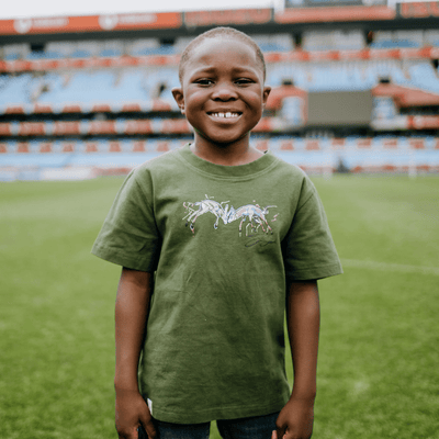 Vibrant Springboks Graffiti Kids Crew Tee: Stylish Soft Cotton Blend T-Shirt