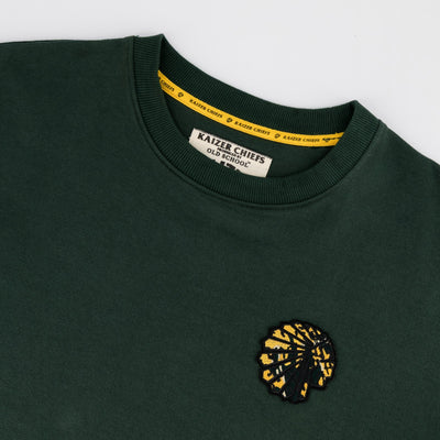 Official Kaizer Chiefs Legends OS Green Heavyweight Cotton Terry Crewneck Sweatshirt