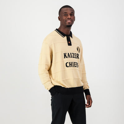 Official Kaizer Chiefs Butter Long Sleeve Knitted Jersey - 100% Cotton Comfort