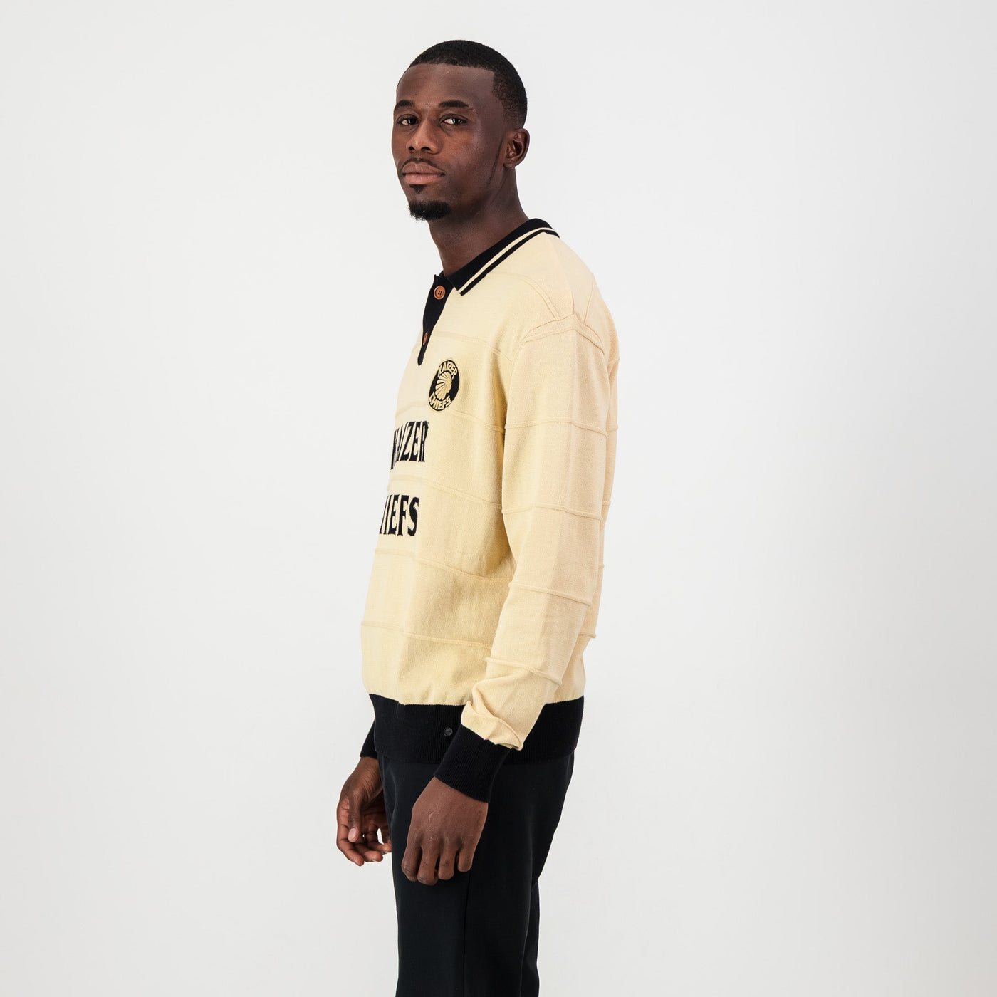 Official Kaizer Chiefs Butter Long Sleeve Knitted Jersey - 100% Cotton Comfort