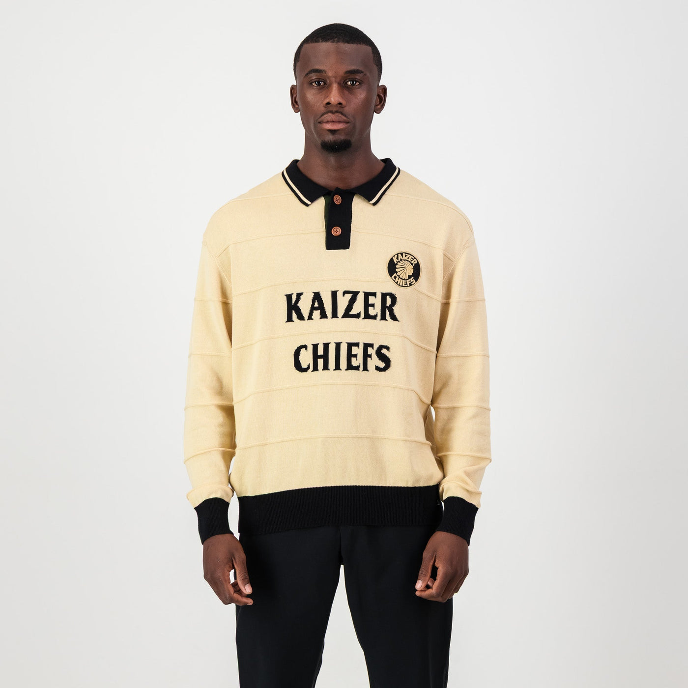 Official Kaizer Chiefs Butter Long Sleeve Knitted Jersey - 100% Cotton Comfort