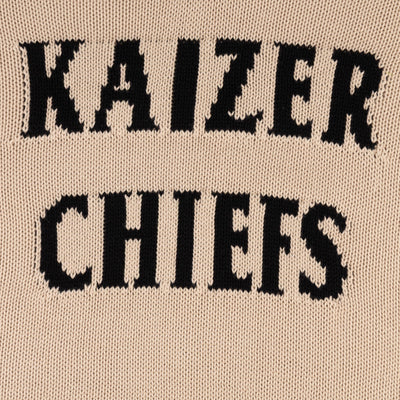 Kaizer Chiefs Iconic Ivory Knit Short Sleeve Jersey - Breathable Cotton Comfort