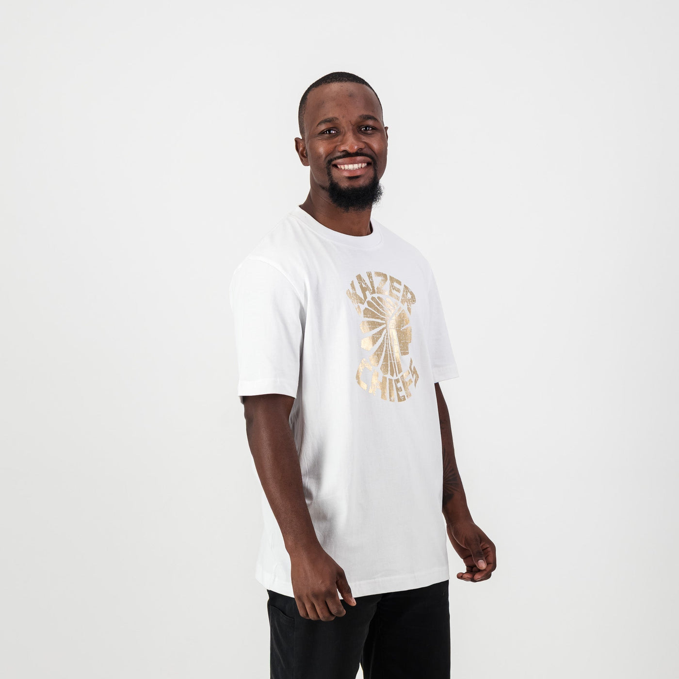 Kaizer Chiefs Vintage White Regular Crew Tee Premium Cotton Fan Apparel