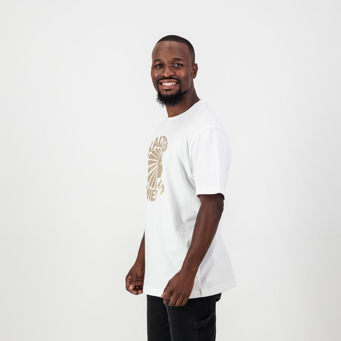 Kaizer Chiefs Vintage White Regular Crew Tee Premium Cotton Fan Apparel