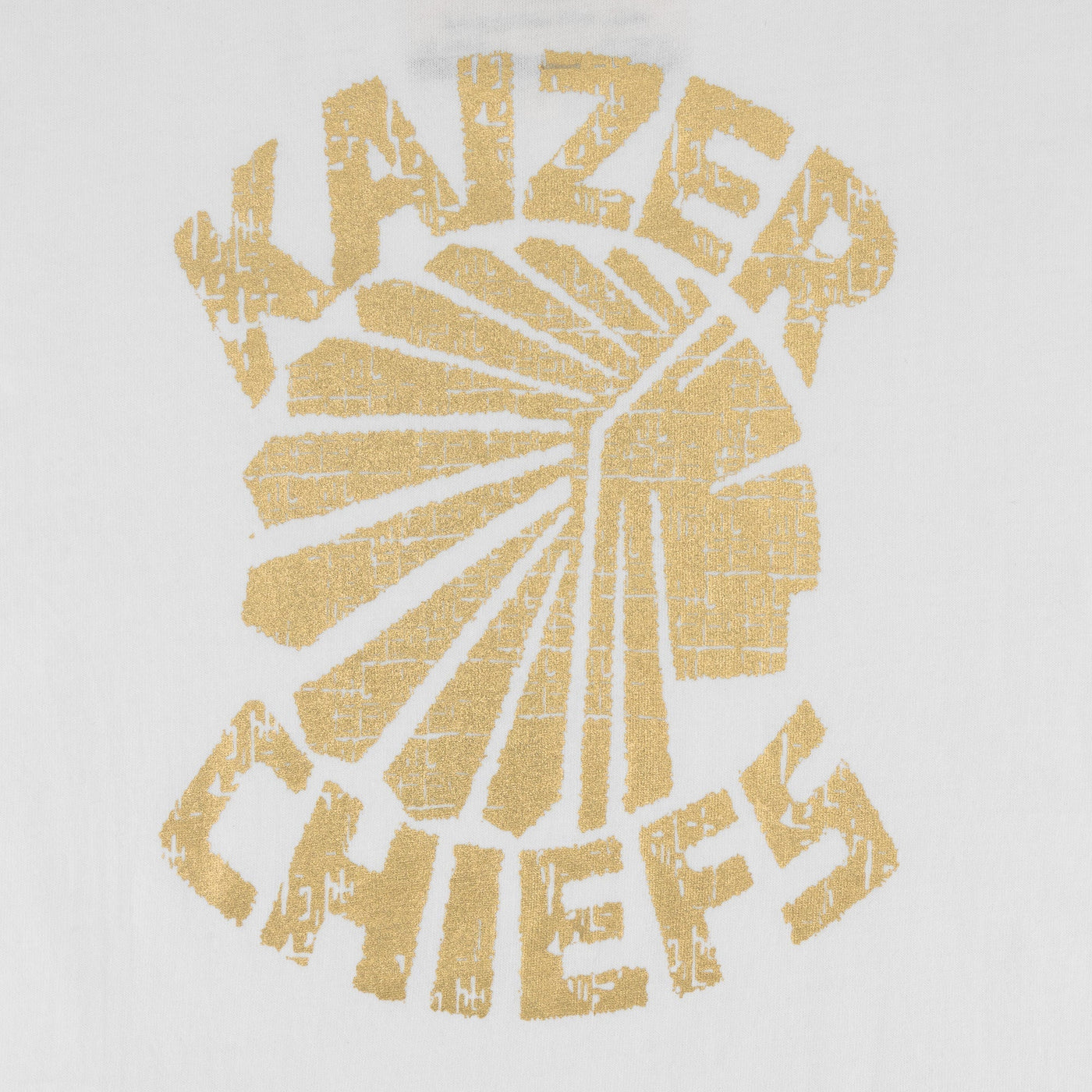 Kaizer Chiefs Vintage White Regular Crew Tee Premium Cotton Fan Apparel
