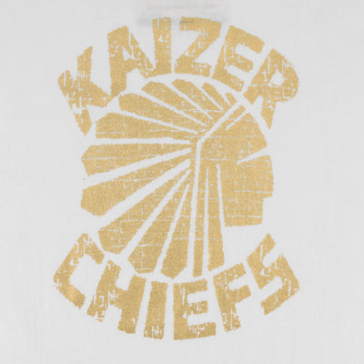 Kaizer Chiefs Vintage White Regular Crew Tee Premium Cotton Fan Apparel