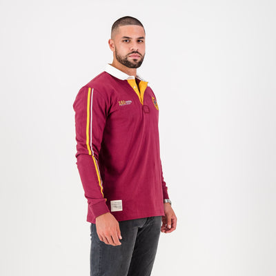 Maties United Maroon Long Sleeve Rugby Jersey - 100% Cotton, Classic