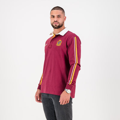 Maties United Maroon Long Sleeve Rugby Jersey - 100% Cotton, Classic
