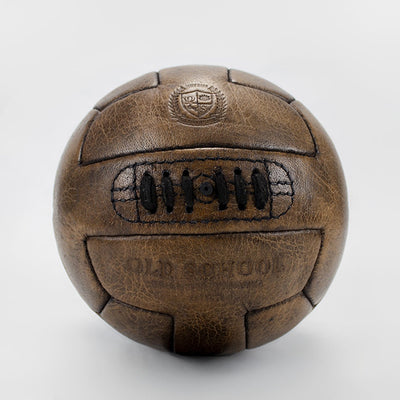 Premium Dark Brown Leather Soccer Ball, Handcrafted for Durability and Style