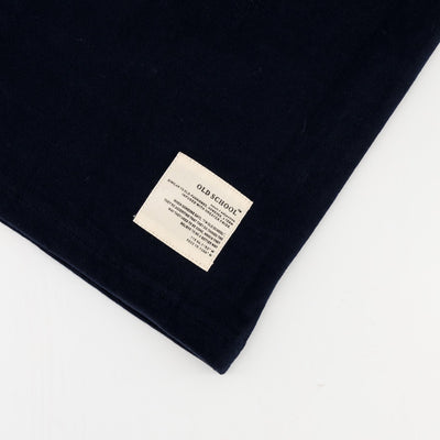 Ultra-Soft Navy Cotton Crew Neck Tee with 3D Logo Print