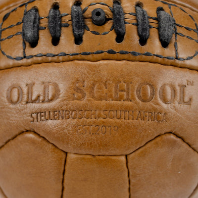 Premium Old School Light Brown Leather Soccer Ball for Play and Collection