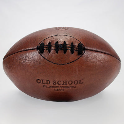 Premium Customized Leather Rugby Ball: Old School Shield Embossed Collector's Item