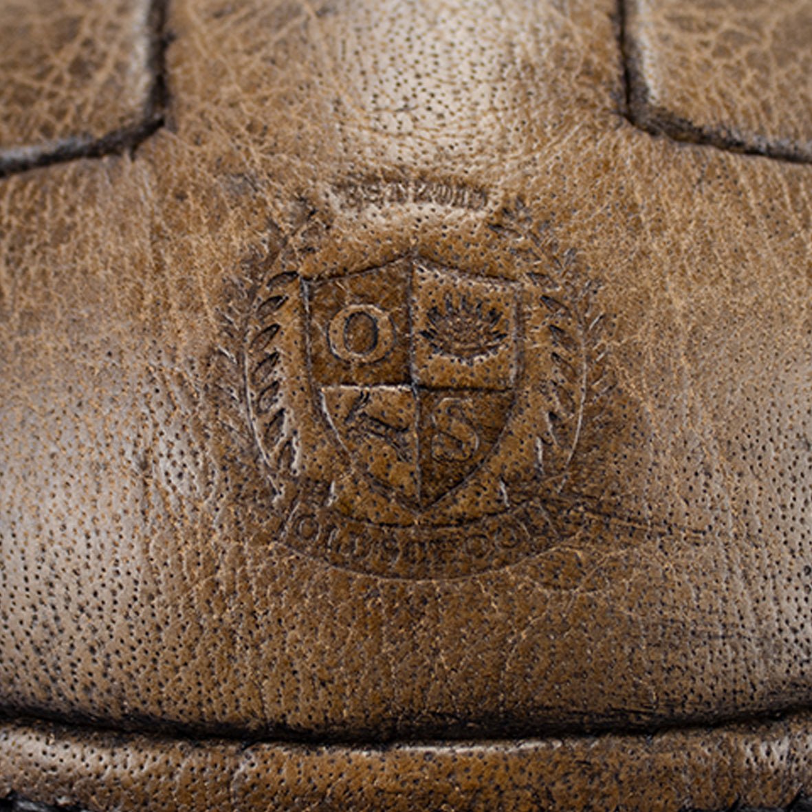 Premium Dark Brown Leather Soccer Ball, Handcrafted for Durability and Style