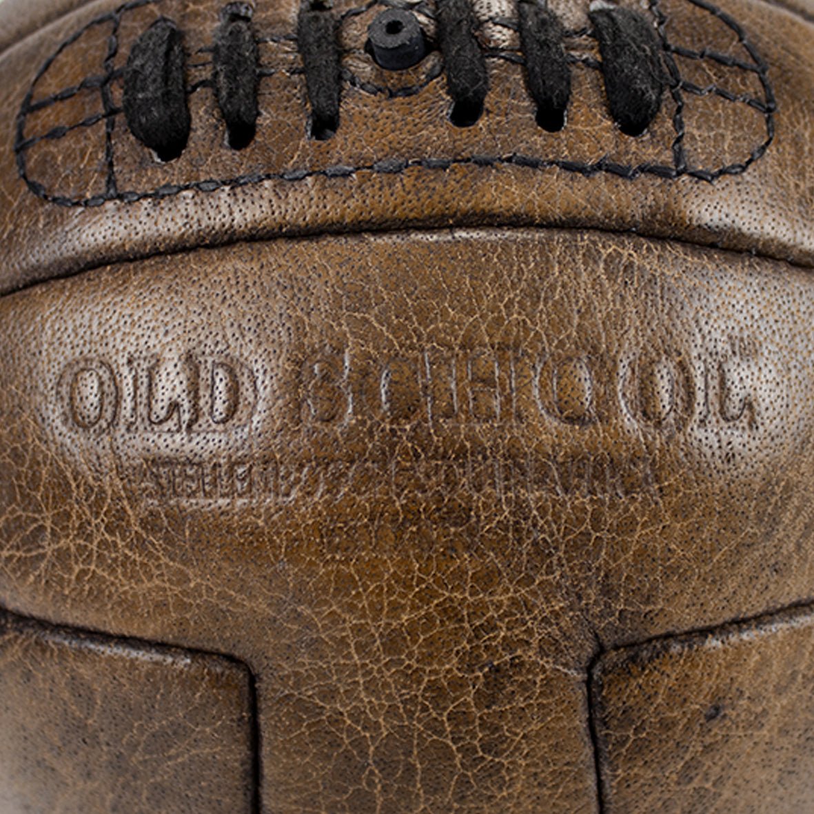 Premium Dark Brown Leather Soccer Ball, Handcrafted for Durability and Style