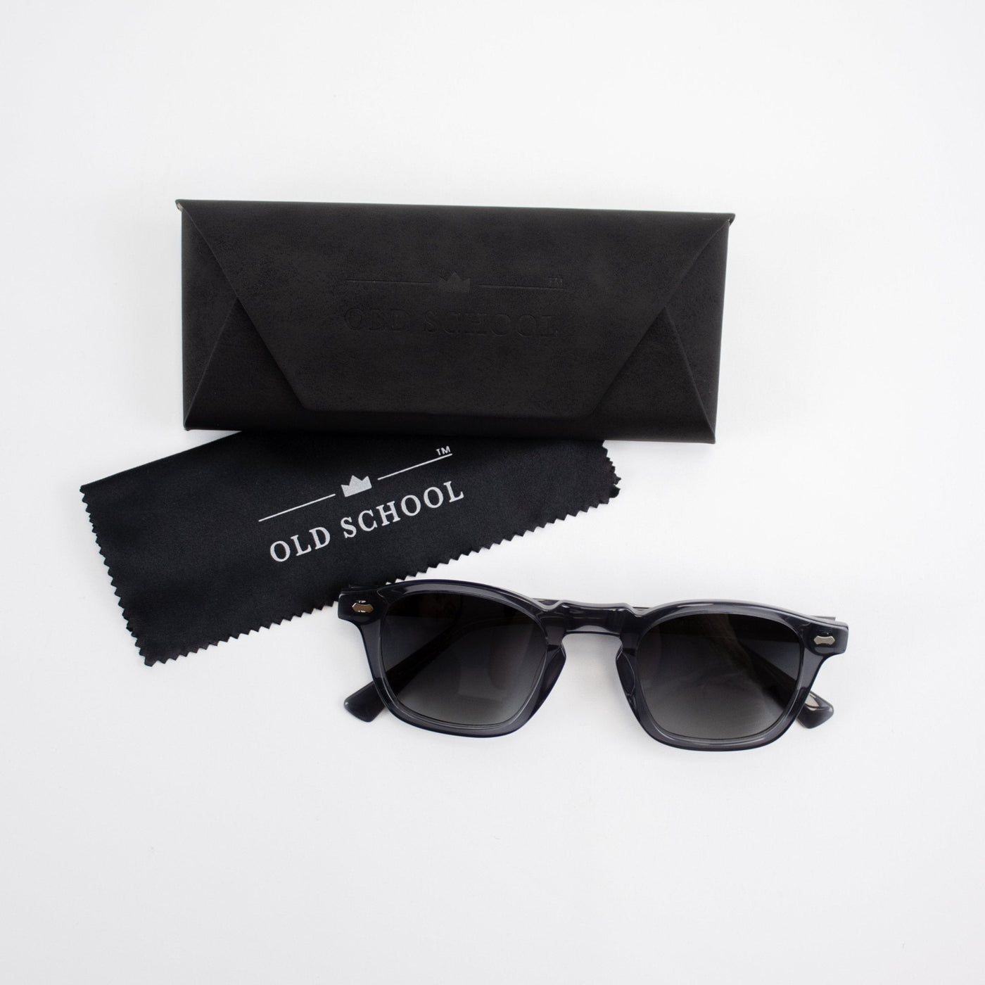 Classic Square Charcoal Sunglasses with Polarized Lenses, Unisex UV Protection