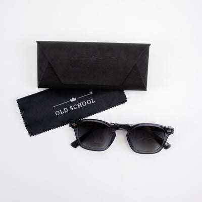 Classic Square Charcoal Sunglasses with Polarized Lenses, Unisex UV Protection