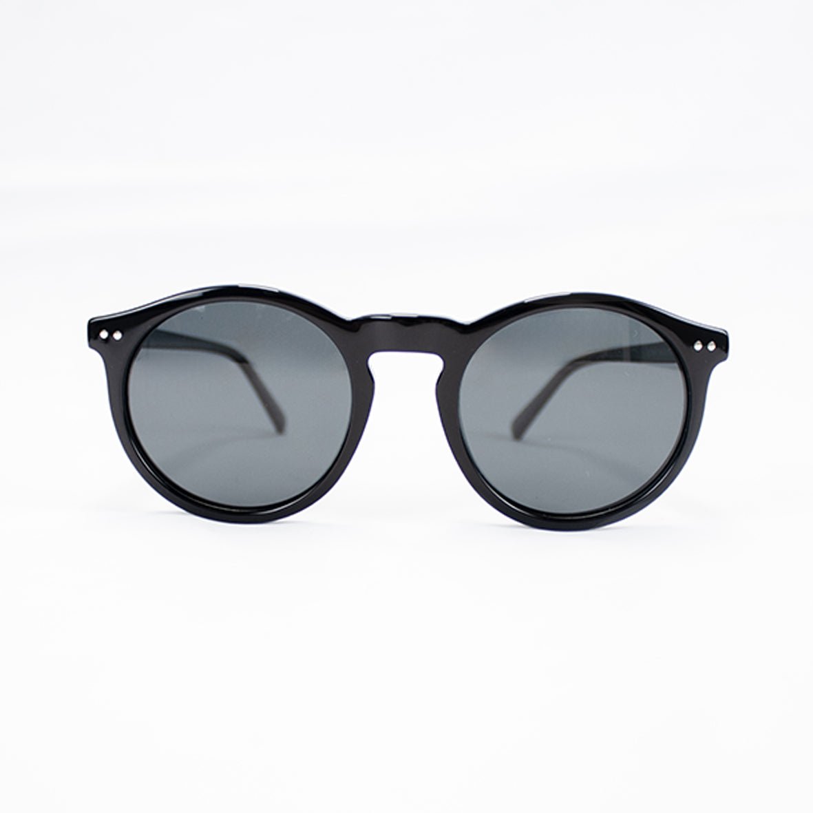 Classic Round Black Sunglasses for Men Women, Polarized Lens, UV Protection