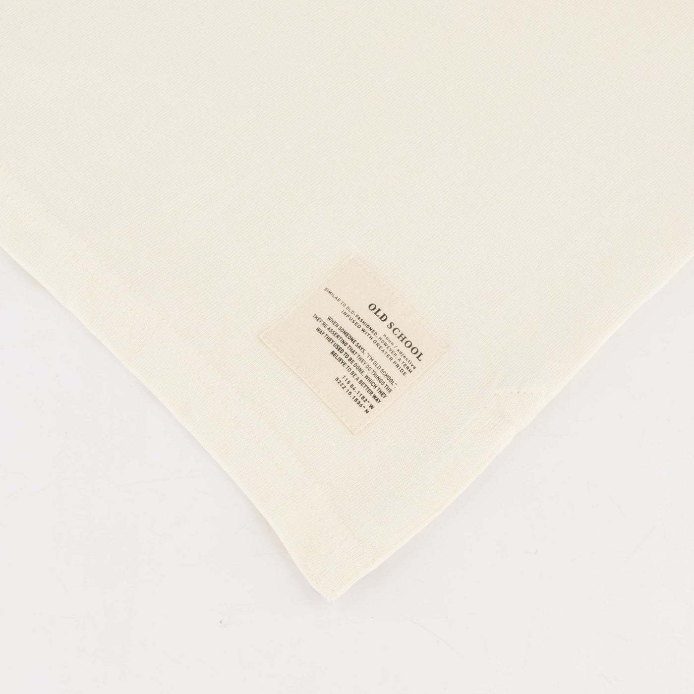 Old School Word OS Long Sleeve Rugby Jersey - Ivory Heavyweight Cotton Classic