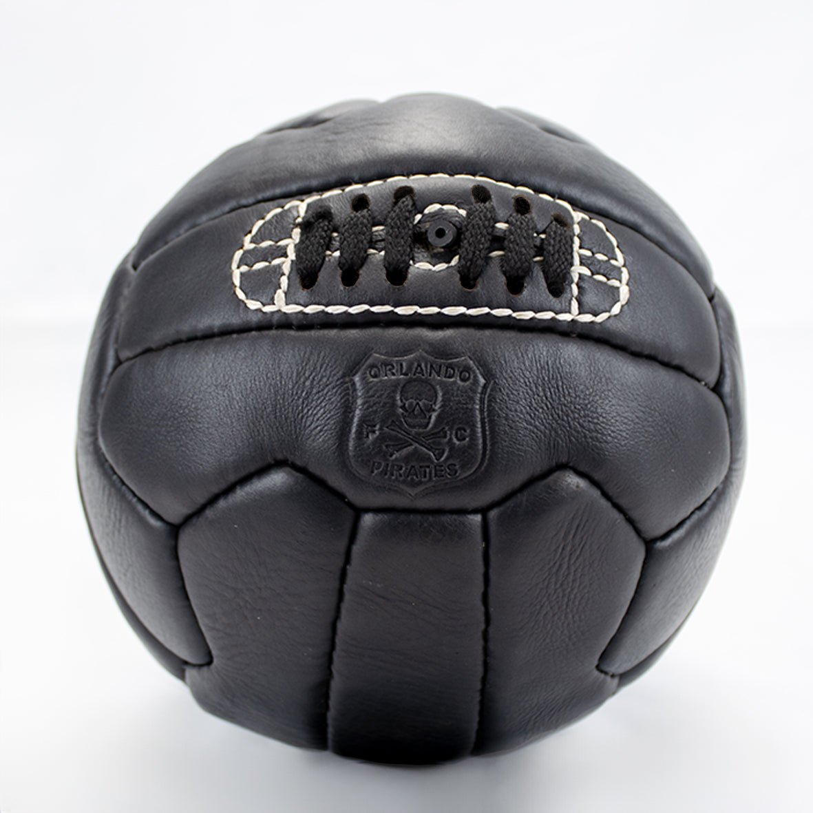 Orlando Pirates Elite Genuine Leather Soccer Ball, Black, Durable Fan Collectible