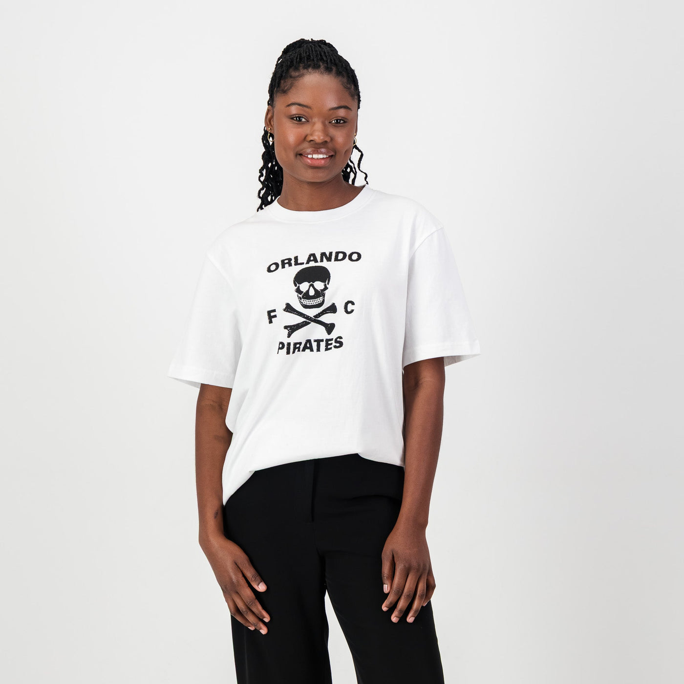 Official Orlando Pirates Graphic Crew Neck Tee: Soft Sueded Cotton