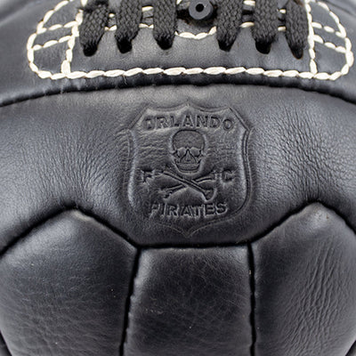 Orlando Pirates Elite Genuine Leather Soccer Ball, Black, Durable Fan Collectible