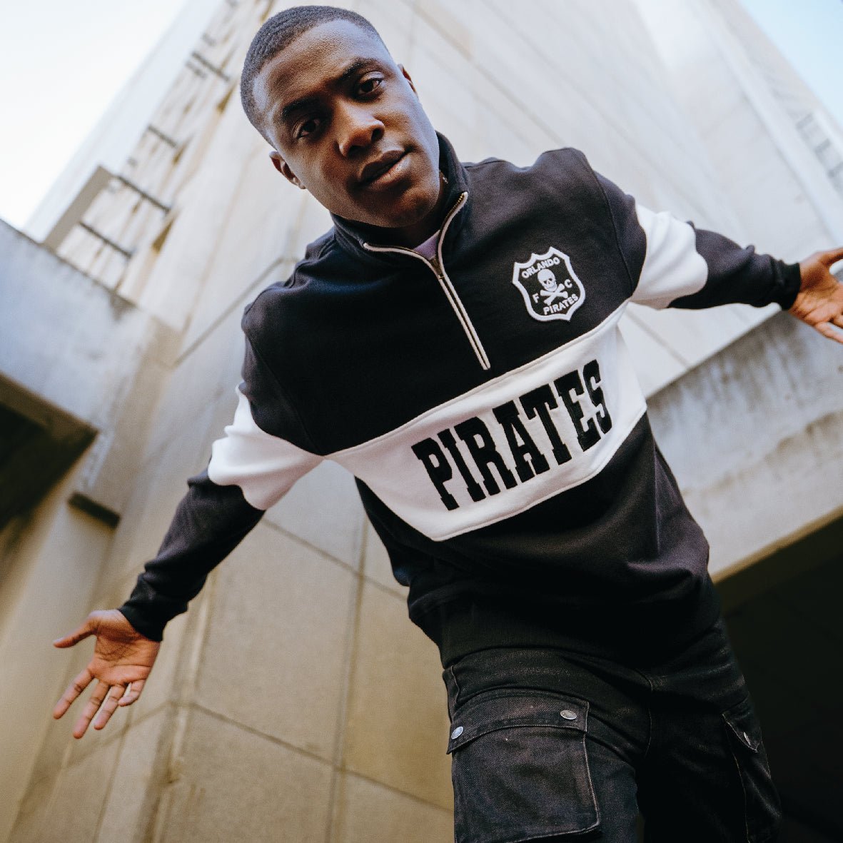 Orlando Pirates Official Black Quarter Zip Sweatshirt – Ultimate Fan Comfort & Style