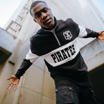 Orlando Pirates Official Black Quarter Zip Sweatshirt – Ultimate Fan Comfort & Style